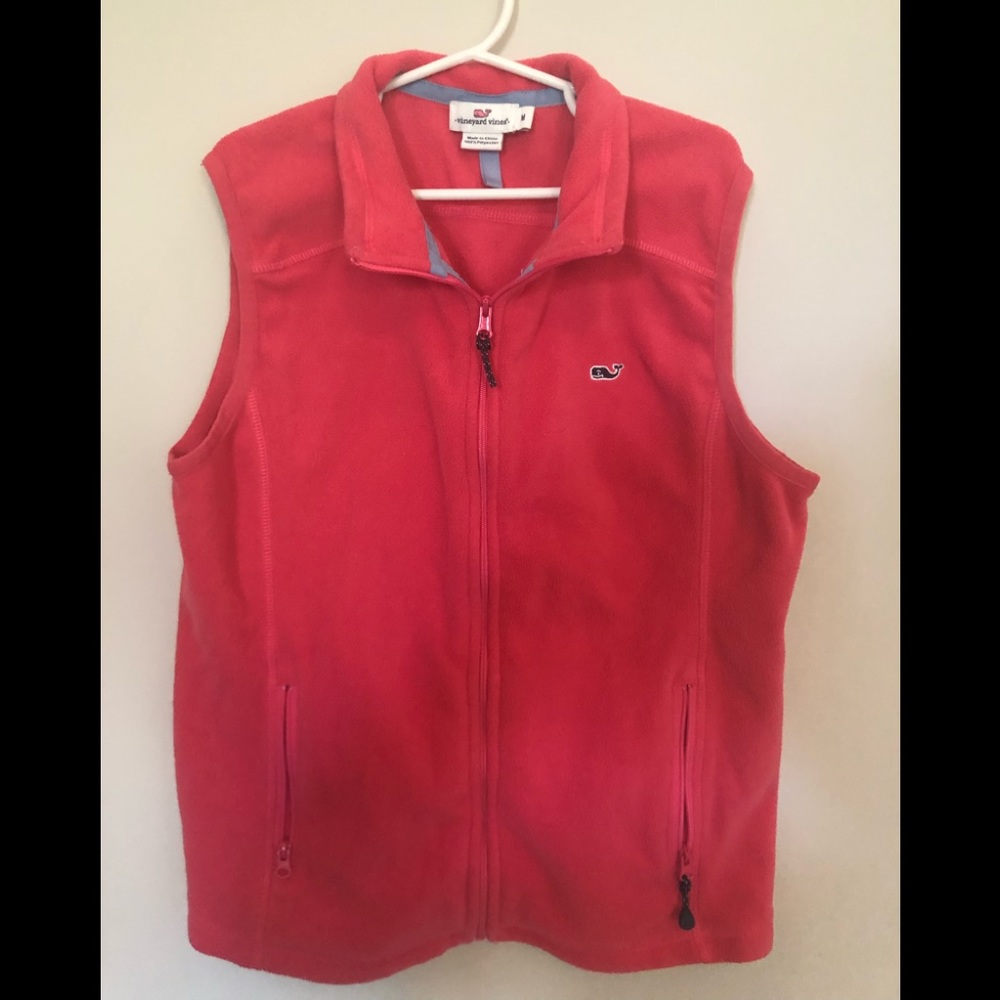 Vineyard Vines Fleece Vest Girl’s Medium pink vest
